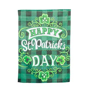 St. Patrick’s Day Green Suede Garden Flag