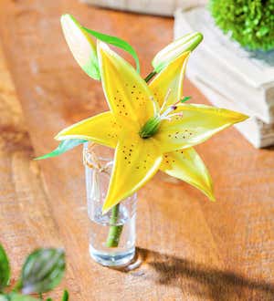 Looks Real Feels Real Stargazer Lilies, Set of 3