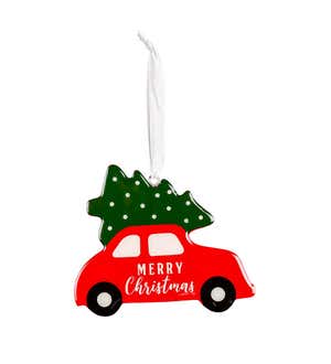 Car & Truck Christmas Tree Ornaments, Set of 2