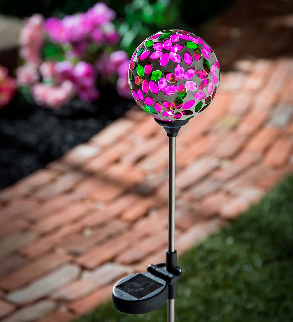 Solar Mosaic Globe Garden Stake