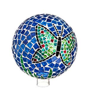 Butterfly Mosaic Glass Gazing Ball - Butterfly