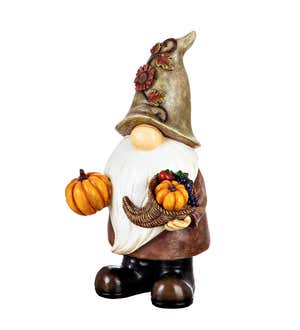 Harvest Gnome Garden Statue