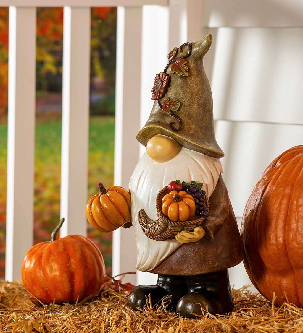 Harvest Gnome Garden Statue