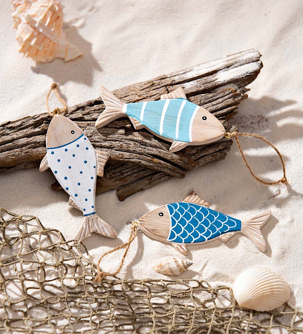 Coastal Fish Hanging Décor, Set of 6