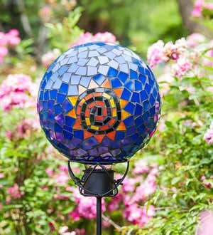 Sun Mosaic Glass Gazing Ball