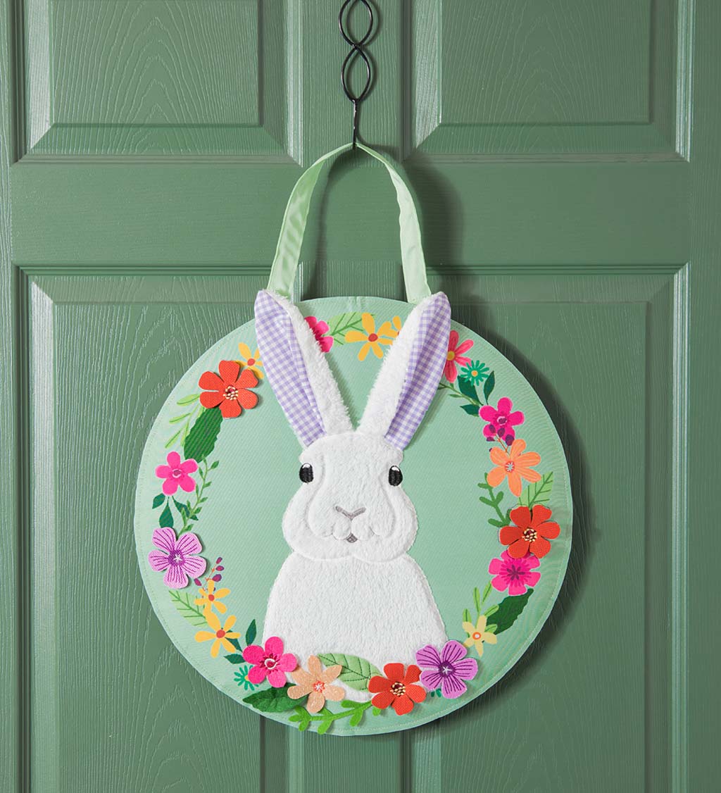 Gingham Bunny Door Decor