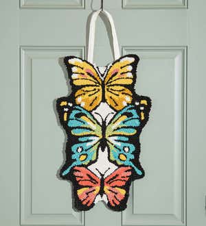 Butterfly Fields Hooked Door Decor