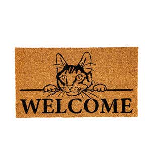 Cat Welcome Coir Mat