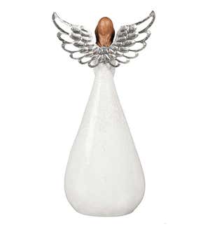 Ceramic Angel Garden Statues, Set of 2