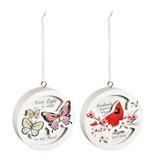 Lighted Memorial Ornaments, Set of 2