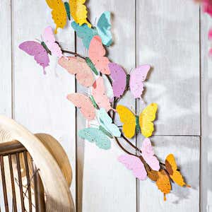 Indoor/Outdoor Pastel Butterfly Wall Art