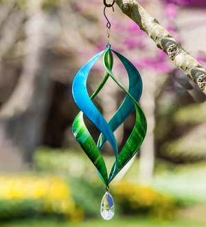 Hanging Blue/Green Wind Spinner