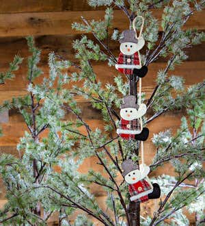 Fabric Climbing Snowman Tree Décor