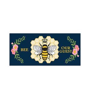 Navy "Bee Our Guest" Sassafras Switch Mat