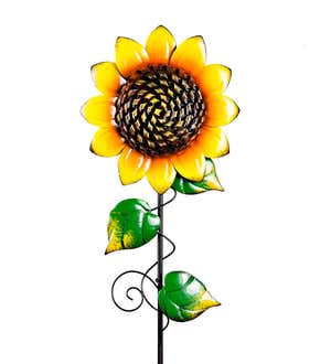 Radiant Sunflower Garden Stakes, Set of 3