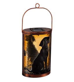 Hand-painted Glass Solar Lantern