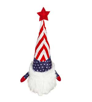 13" LED Fabric Patriotic Gnome Table Decor, 2 Asst.