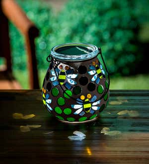 Pollinators and Patterns Mosaic Solar Lantern