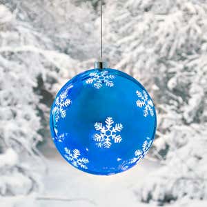 Indoor/Outdoor LED Snowflake Ball Ornament