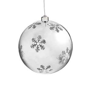 Indoor/Outdoor LED Snowflake Ball Ornament