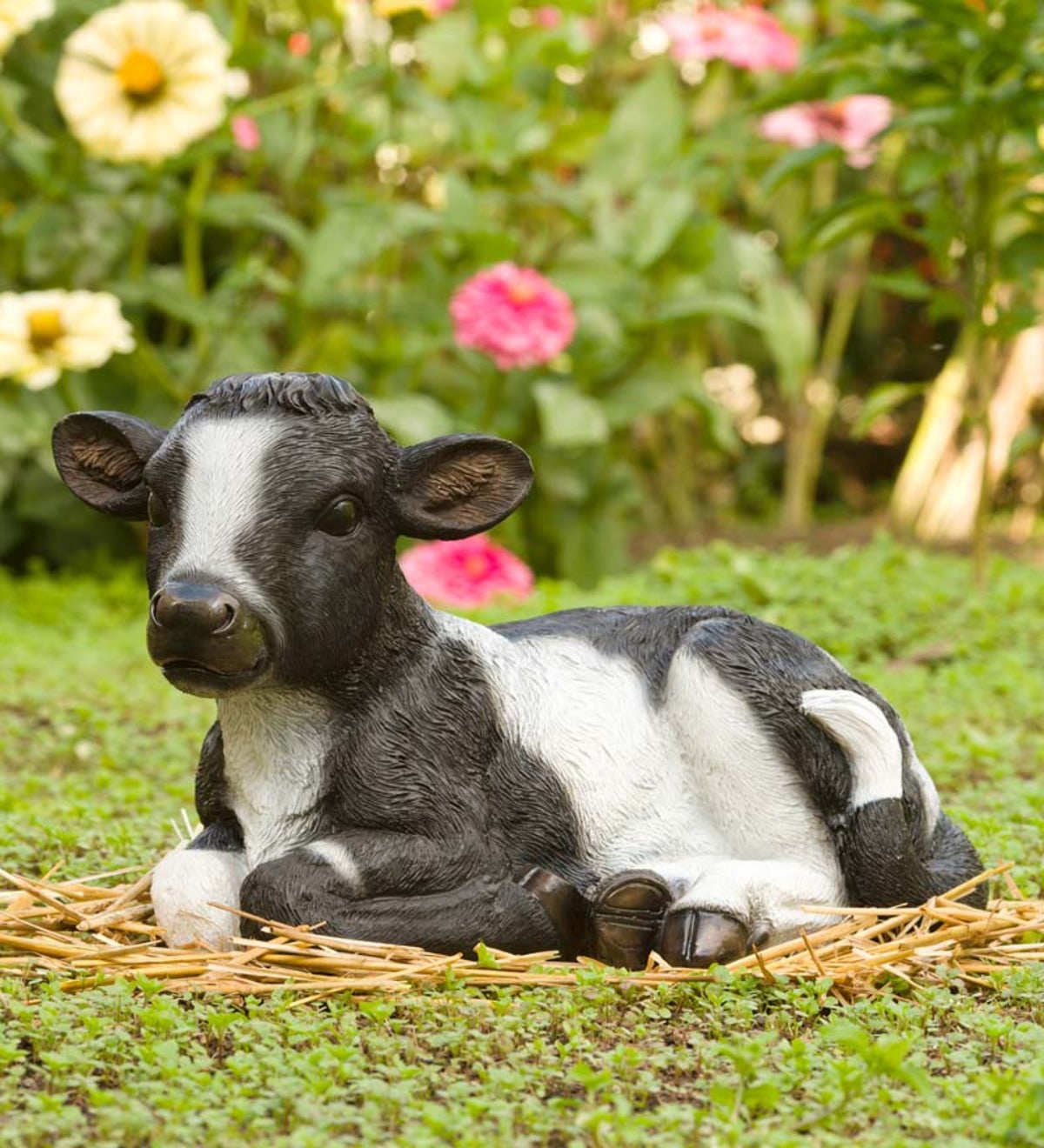 Baby Cow Garden Statue