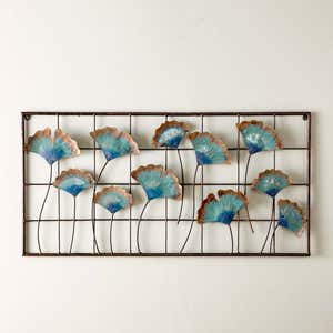 Recycled Metal Ginkgo Leaf Wall Décor