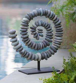 Stone Spiral on Stand