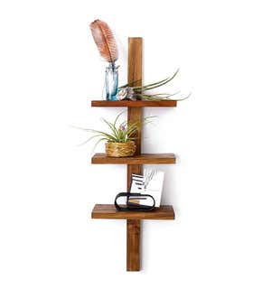 Mini Teak Wall Shelf