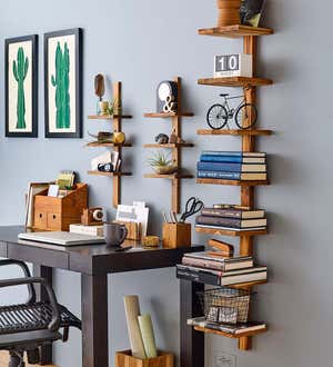 Mini Teak Wall Shelf