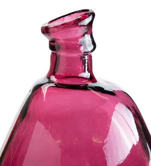 Artisan-Crafted Recycled Glass Askew Balloon Vase - Pink