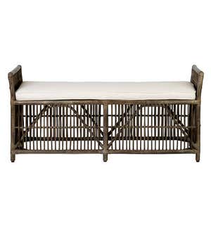 Winston Double Rattan Bench with Cushion
