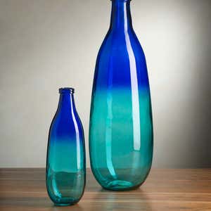 Blue Ombre Elongated Vase Collection