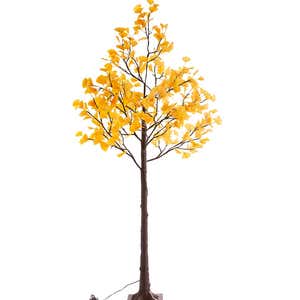 6'H Indoor/Outdoor Electric Lighted Yellow Gingko Tree - Yellow