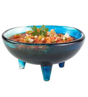 Small Recycled Glass Molcajete Serving Bowl