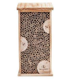 Wood and Bamboo Tower Bee House Habitat