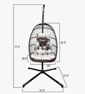 Hanging Egg Chair Swing with Stand