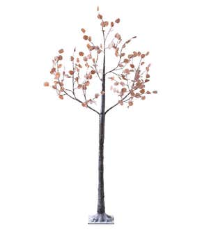 Indoor/Outdoor Electric Lighted Pink Silver Dollar Tree