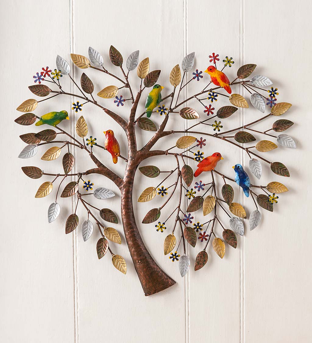 Indoor/Outdoor Heart Tree Of Life Metal Wall Art