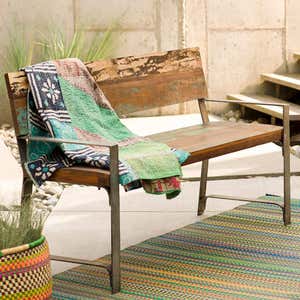 Greenwich Reclaimed Wood Outdoor Bench