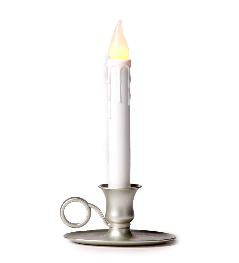 Battery-Operated Cordless Classic Candlestick With Auto Timer swatch image