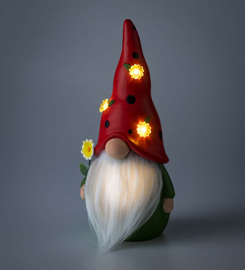 Indoor/Outdoor Ladybug Gnome Statue