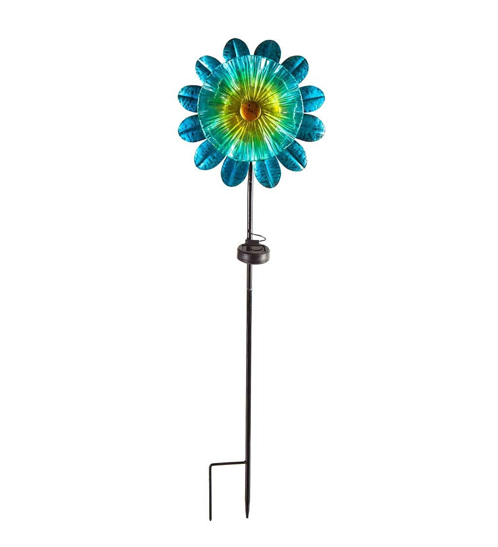 Solar Art Glass Flower Garden Stake swatch image