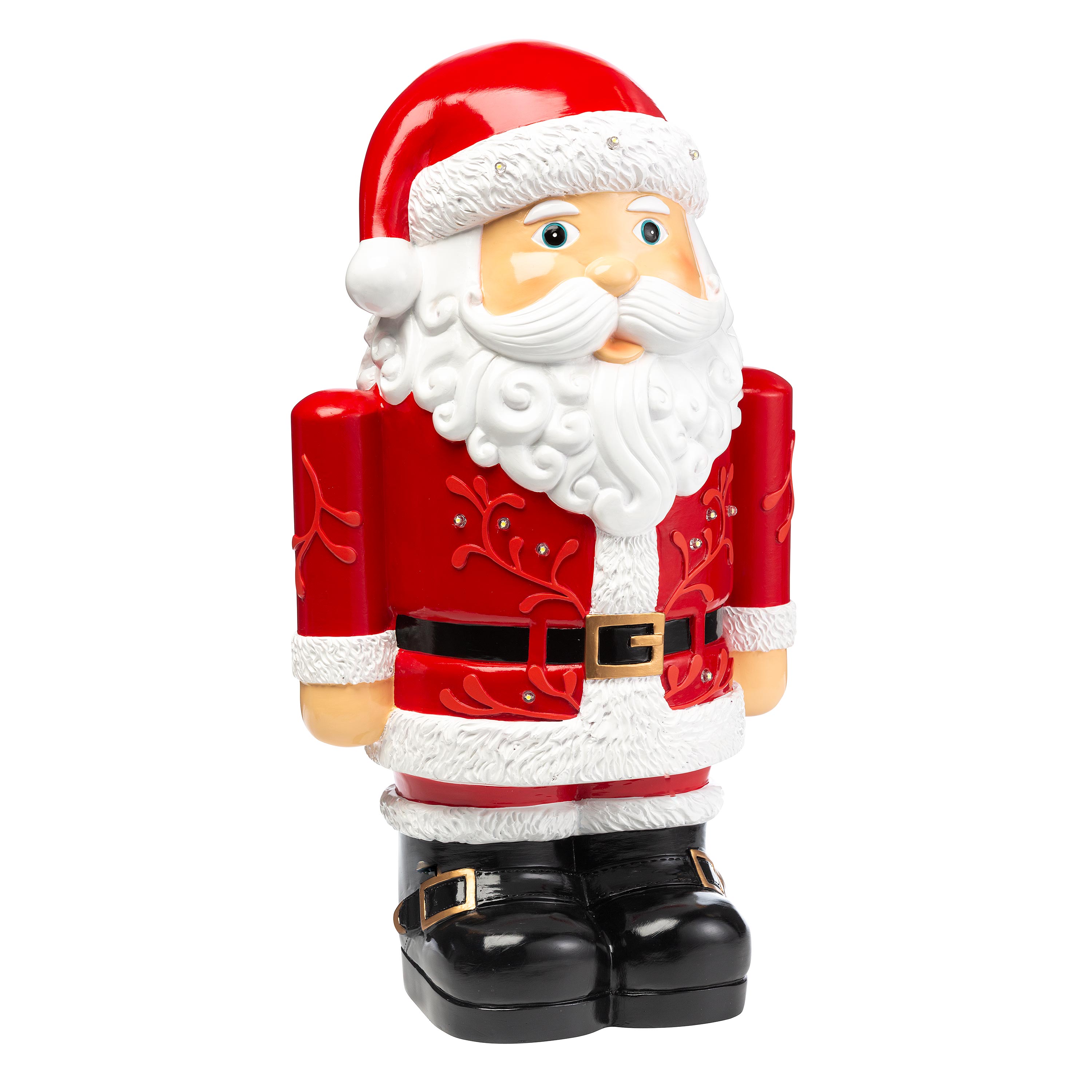 Indoor/Outdoor Lighted Santa Claus Shorty Statue