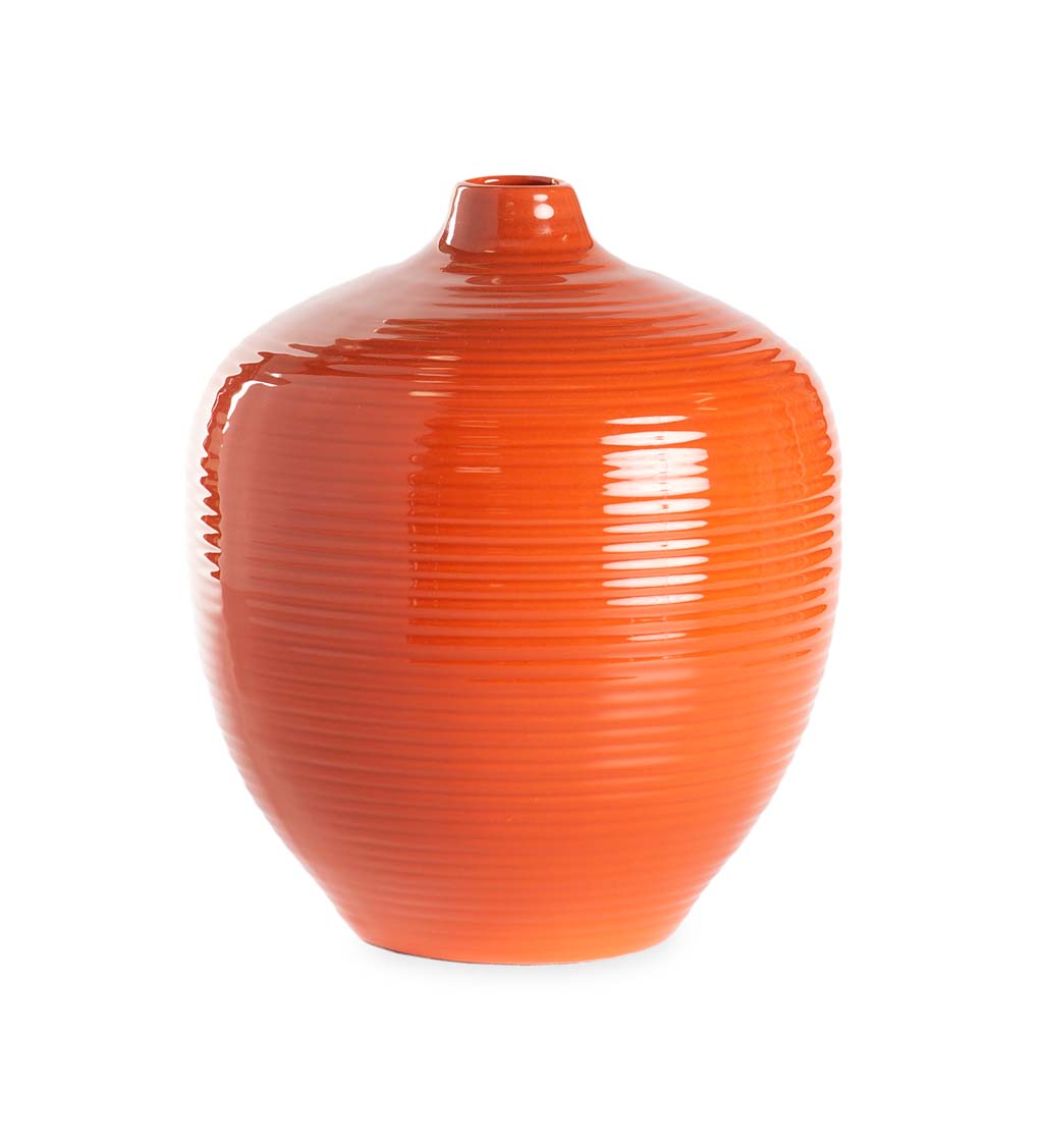 Handmade Small Round Clay Alexandria Vase