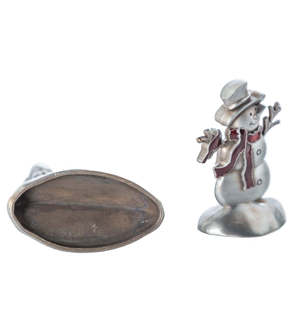 Snowman & Friends Metal Holiday Accents, Set of 3