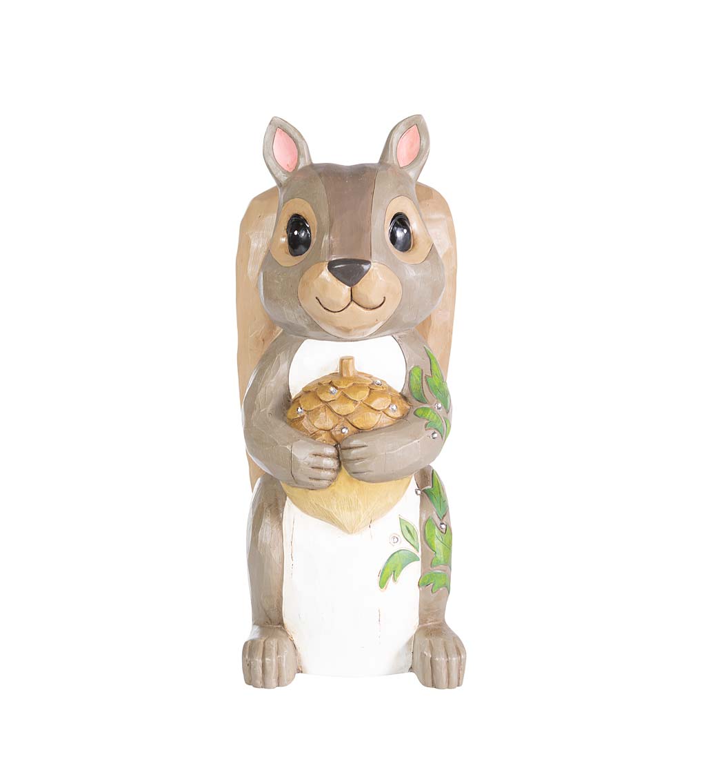 Indoor/Outdoor Lighted Squirrel Shorty Statue