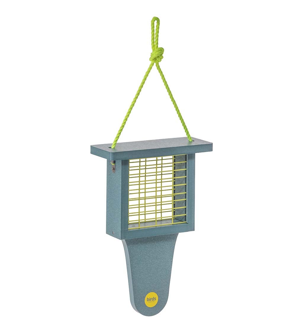 Colored Recycled Poly-Lumber Single Cake Suet Bird Feeder