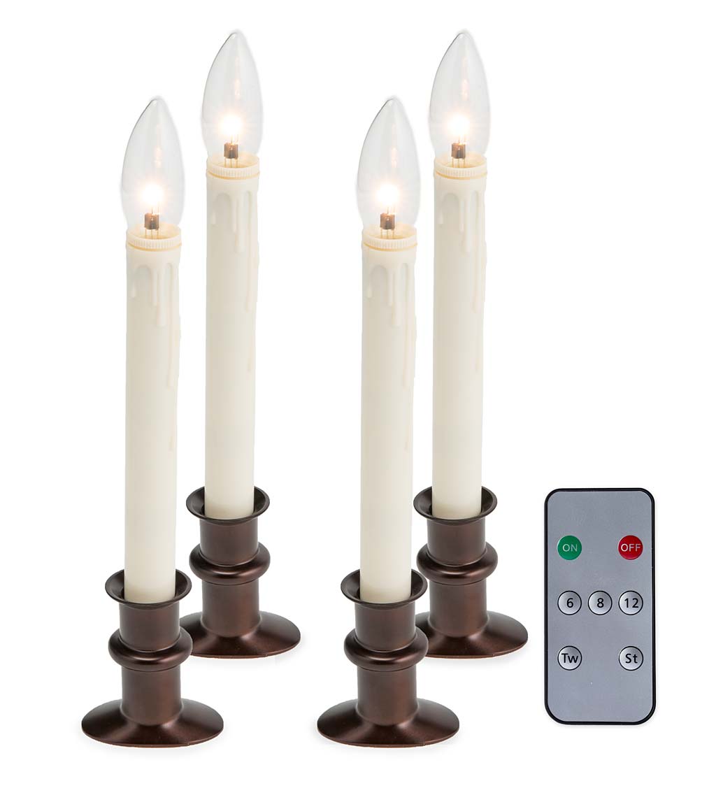 Adjustable Window Hugger Candles, Set of 4 with Remote swatch image
