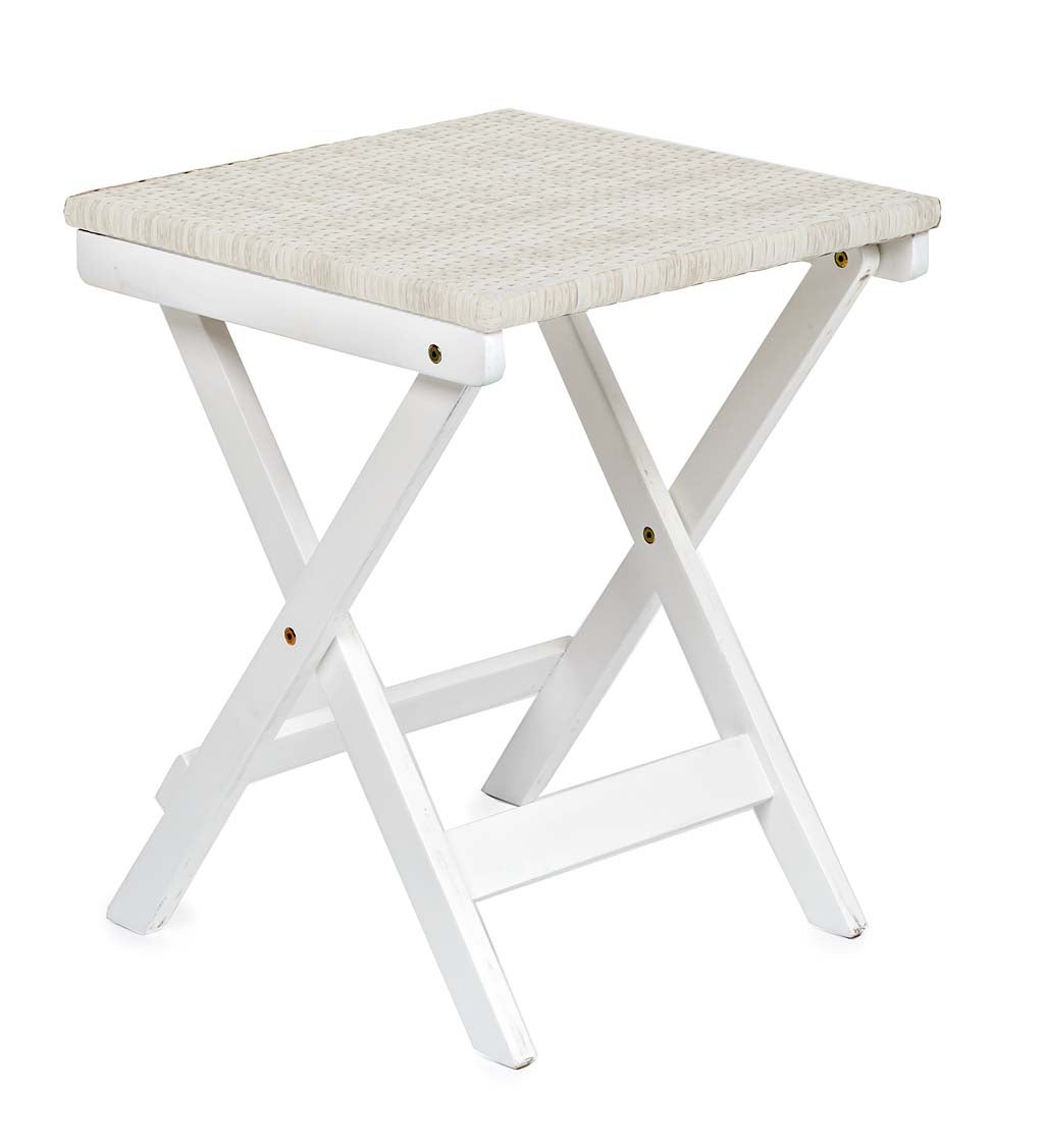 Claytor Folding Eucalyptus Outdoor Side Table swatch image