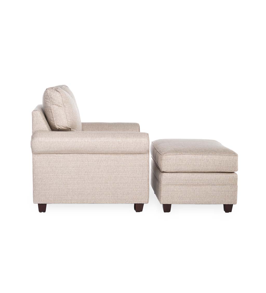 High Point Upholstered Chair and Ottoman Set